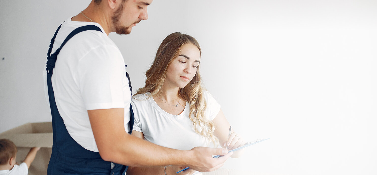 Alaska Movers branded trucks providing villa relocation services in Dubai